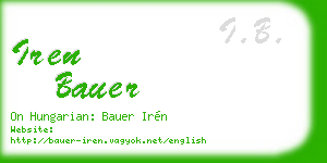 iren bauer business card
