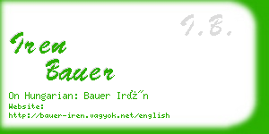 iren bauer business card